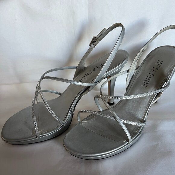 Beautiful silver Metaphor sandals - 10M - Verna - Picture 1 of 9